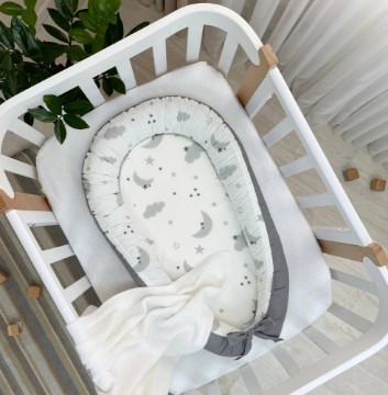 Protectie somn - Baby Nest Norisori gri